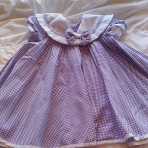 Purple check dress